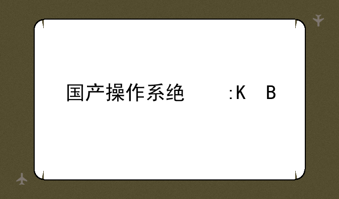 国产操作系统排名