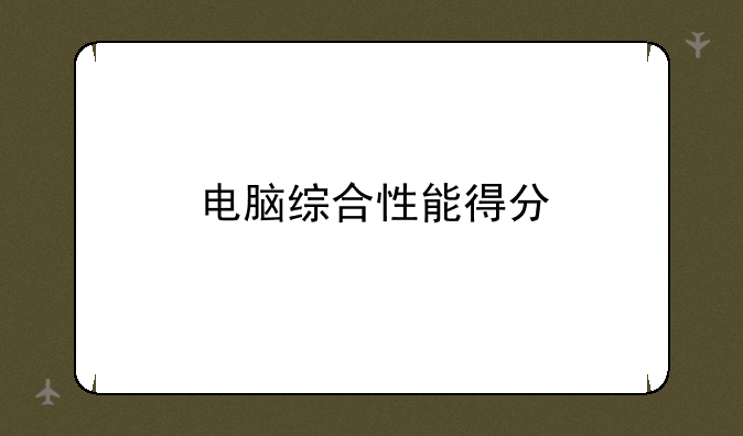 电脑综合性能得分