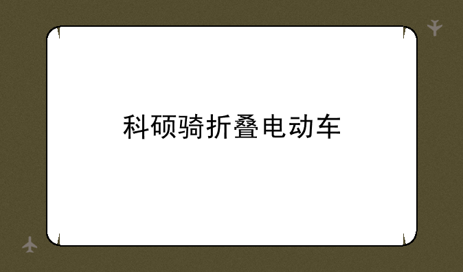 科硕骑折叠电动车