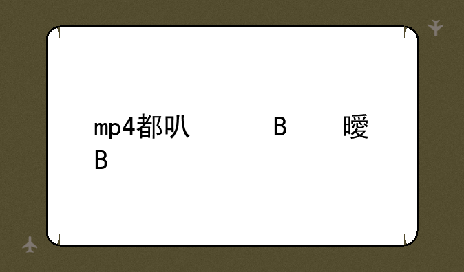 mp4都可以听书吗