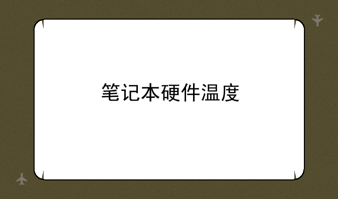 笔记本硬件温度