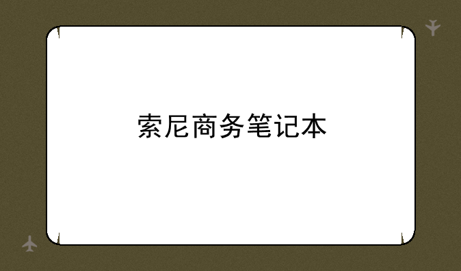 索尼商务笔记本