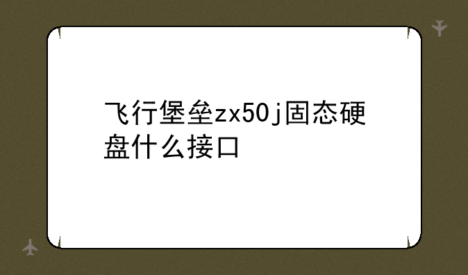 飞行堡垒zx50j固态硬盘什么接口