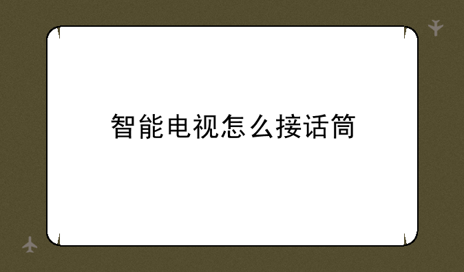 智能电视怎么接话筒