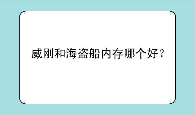 威刚和海盗船内存哪个好？
