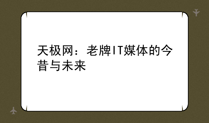 天极网：老牌IT媒体的今昔与未来