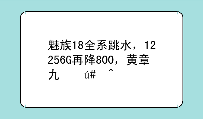 魅族18全系跳水，12+256G再降800，黄