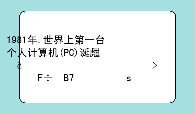 1981年,世界上第一台个人计算机(PC)诞生了,什么+公司将其命名为“个人电脑(