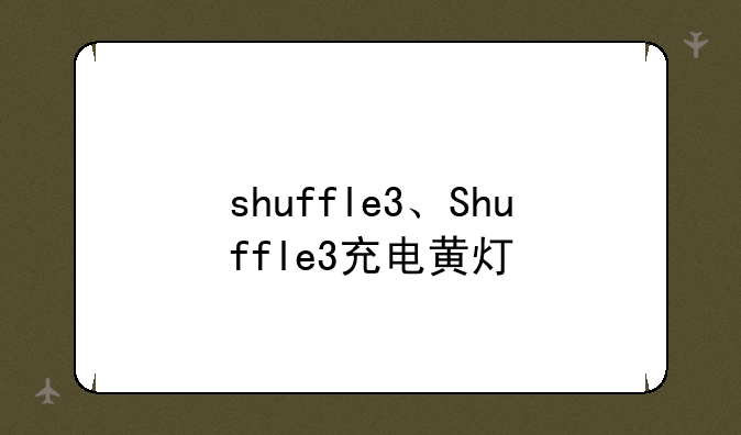 shuffle3、Shuffle3充电黄灯