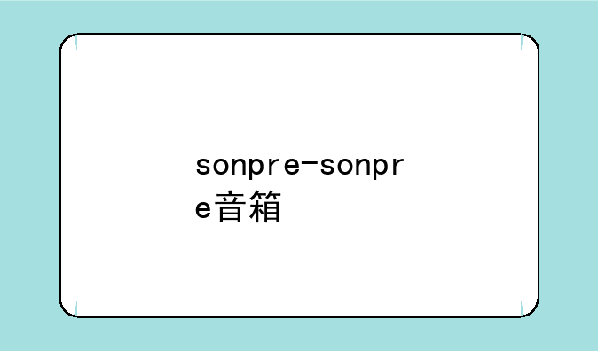 sonpre-sonpre音箱