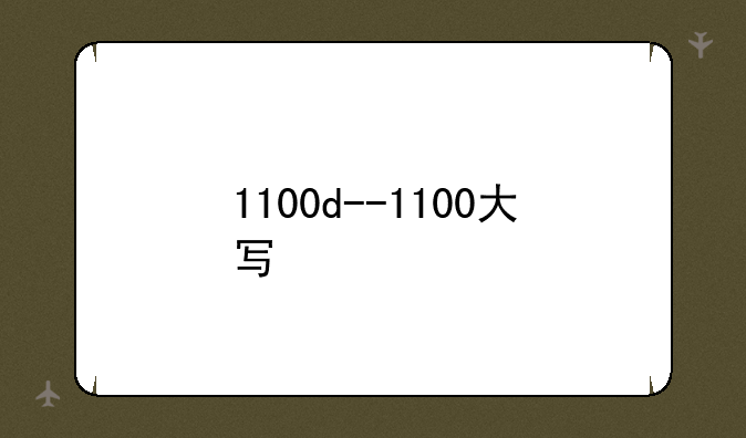 1100d--1100大写