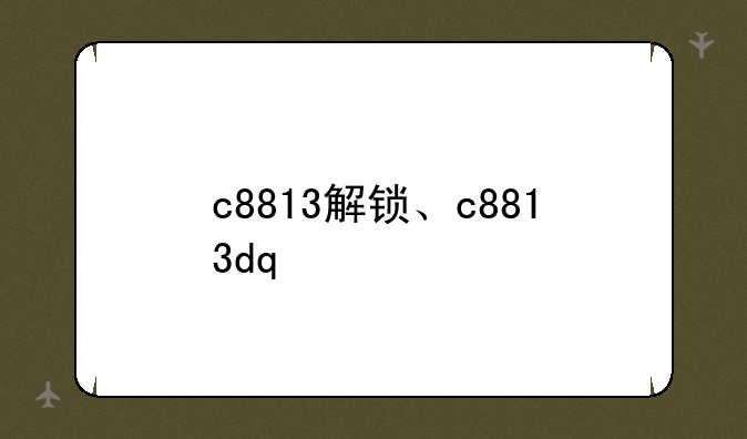 c8813解锁、c8813dq