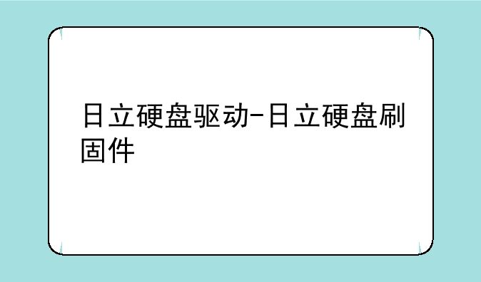 日立硬盘驱动-日立硬盘刷固件