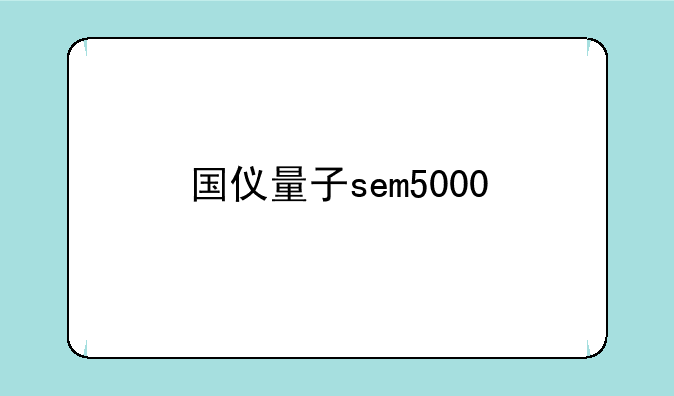 国仪量子sem5000