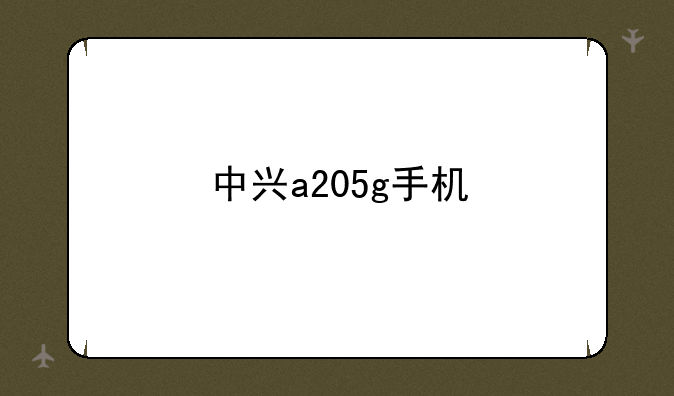 中兴a205g手机
