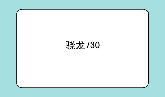 骁龙730