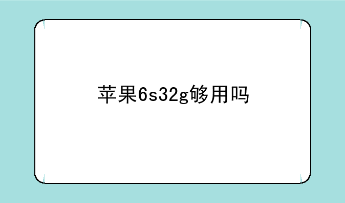 苹果6s32g够用吗