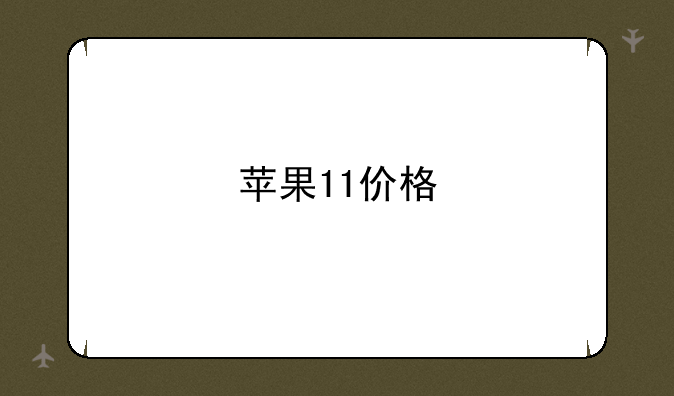 苹果11价格
