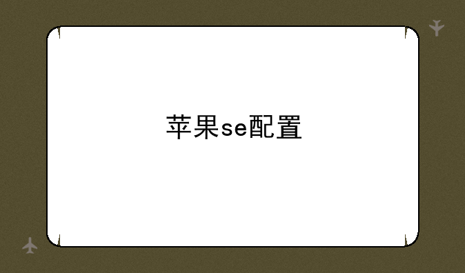 苹果se配置