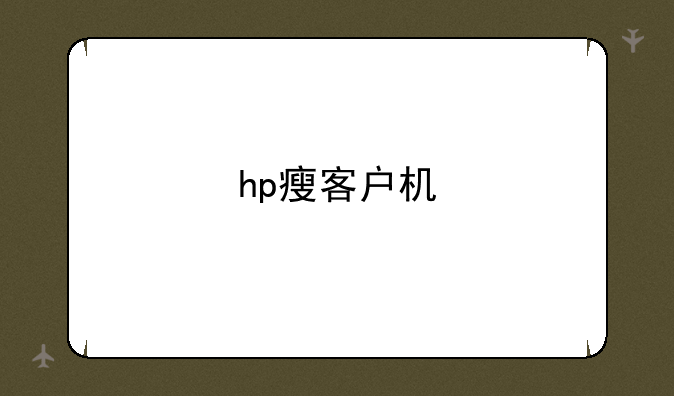 hp瘦客户机
