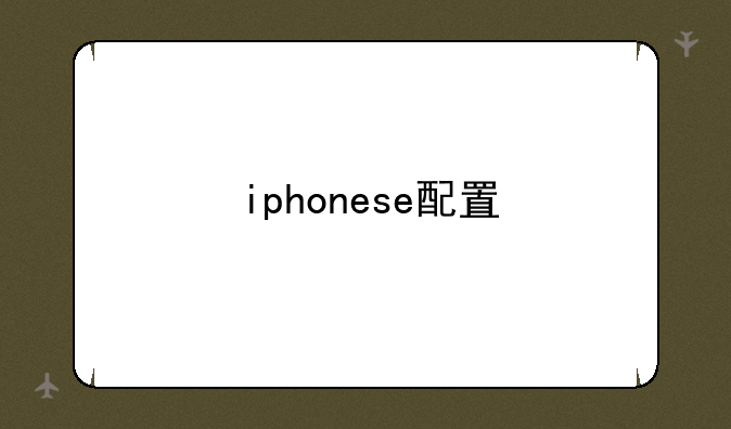 iphonese配置